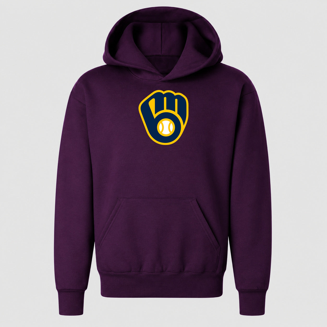 Youth Milwaukee Brewers Pullover Hoodie - Purple