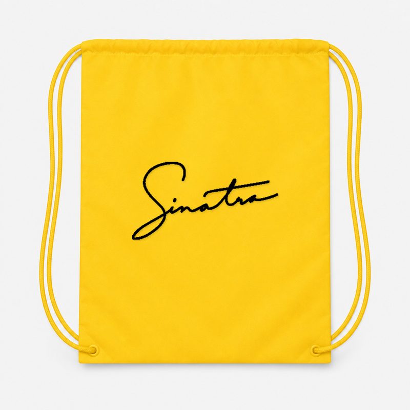 Frank Sinatra Drawstring Bag - Yellow