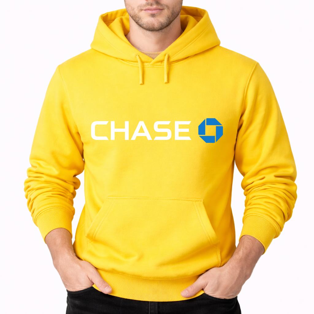 Men's Chase White Pullover Hoodie - Yellow