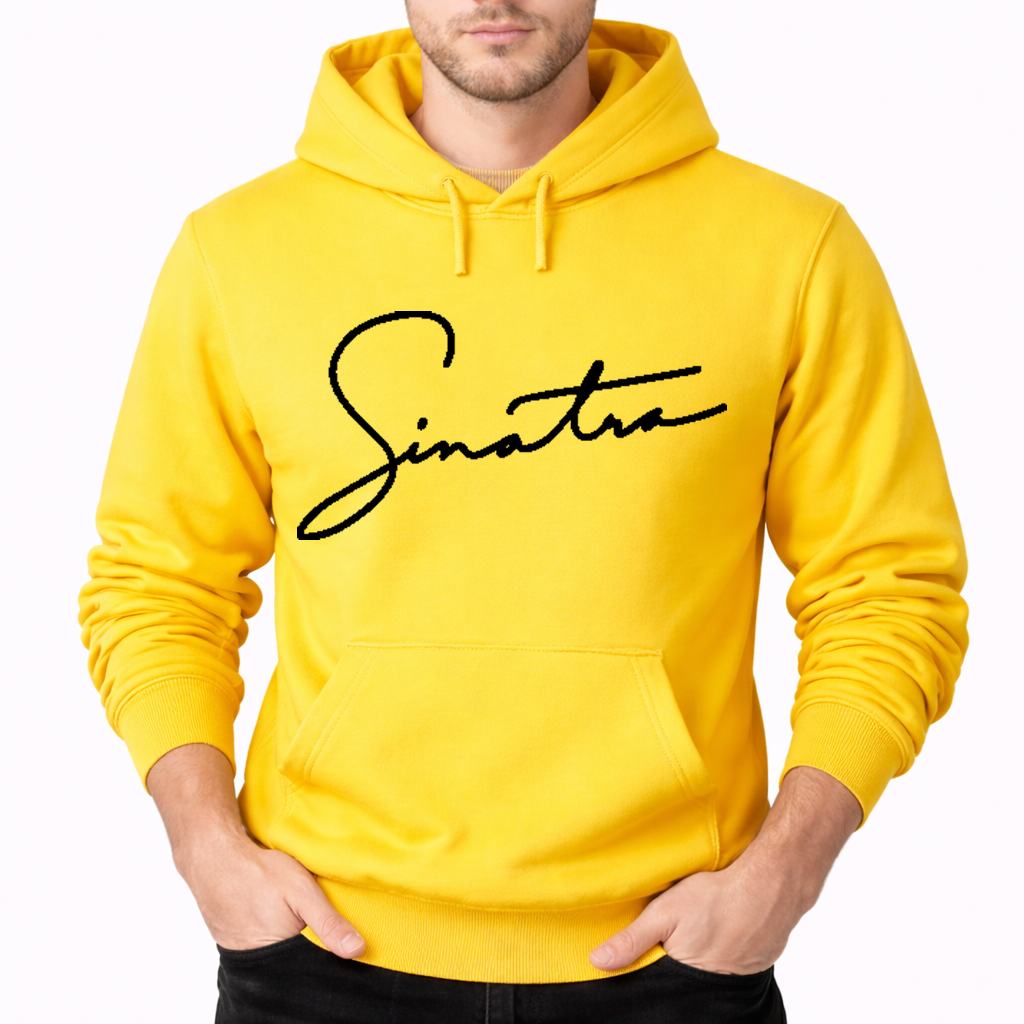 Men's Frank Sinatra Pullover Hoodie - Yellow