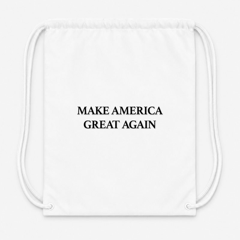 Make America Great Again Drawstring Bag - White