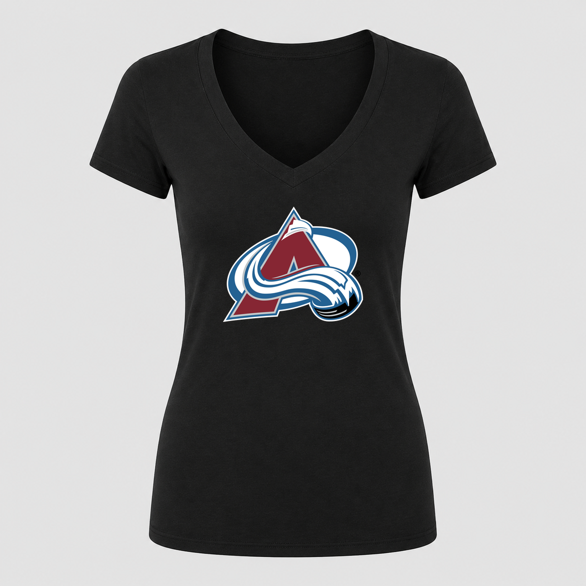 Women's Colorado Avalanche V Neck T-Shirt in black