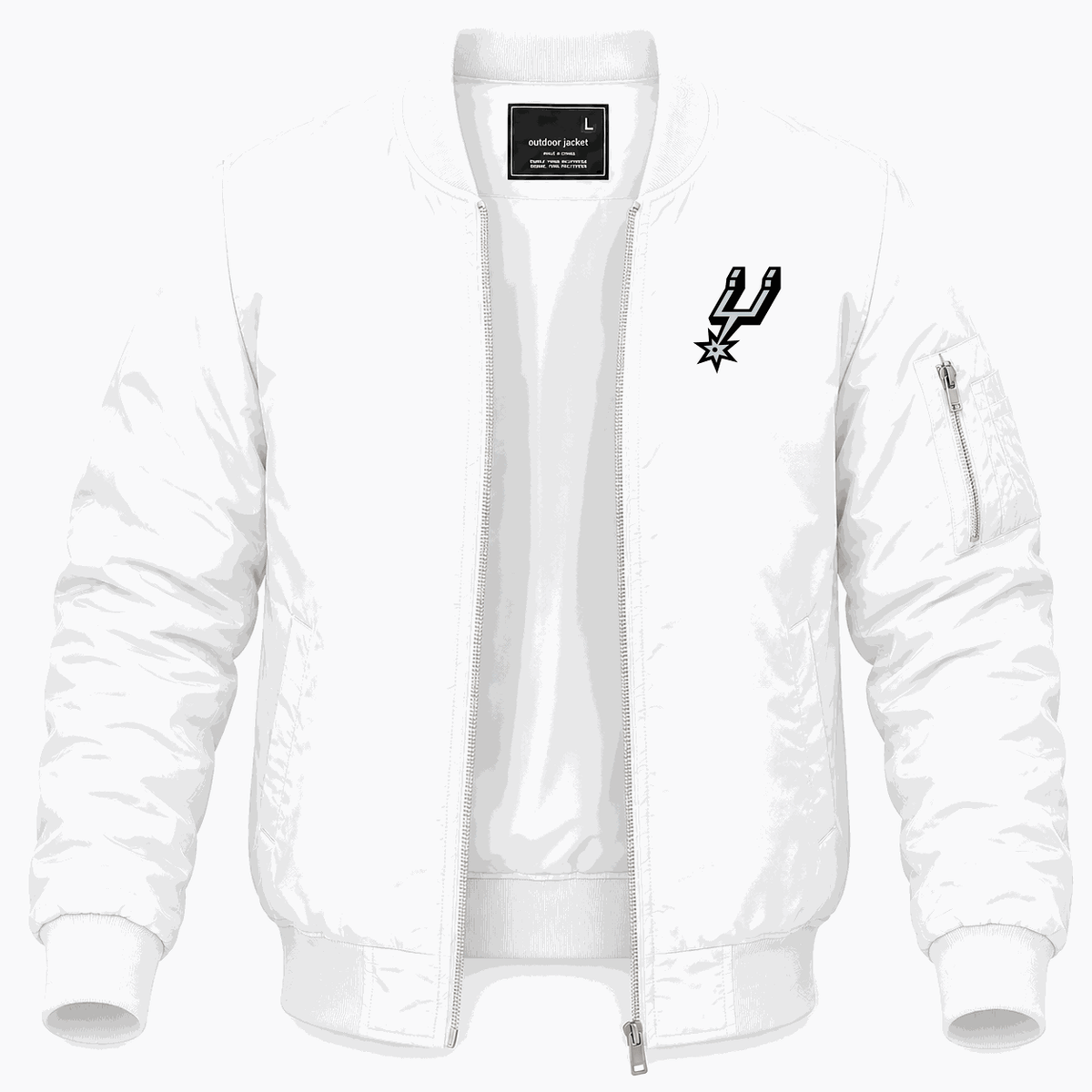 Men's San Antonio Spurs Lightweight Bomber Jacket - White