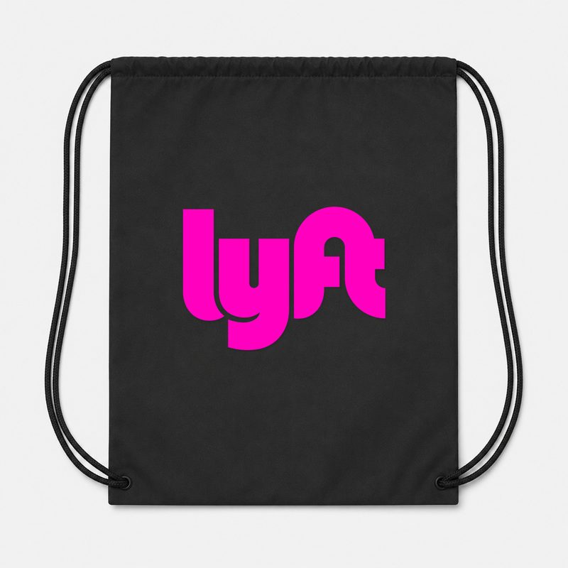Lyft Pink Drawstring Bag - Black