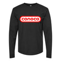 Men's Conoco-Logo Long sleeves Cotton Blend T-Shirt - Black