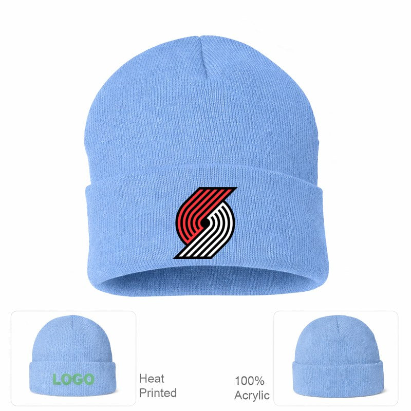 Portland Trail Blazers Sky Blue Beanie Hat