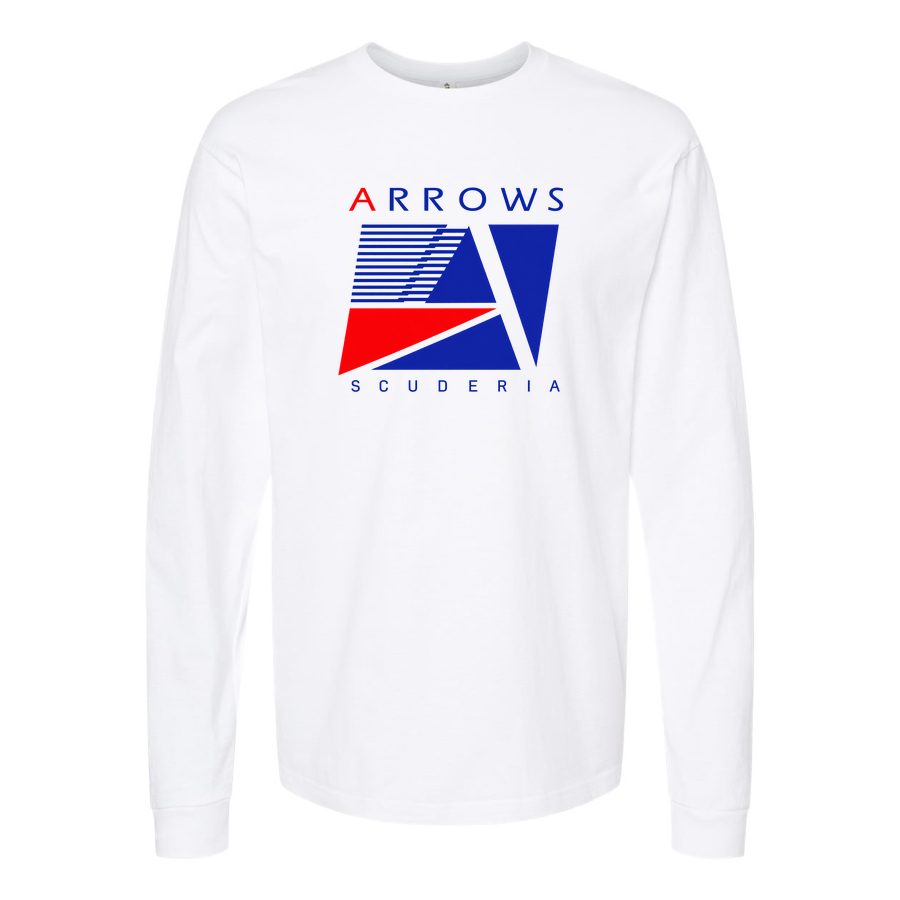 Men's Arrows F1 Team Long sleeves Cotton Blend T-Shirt - White