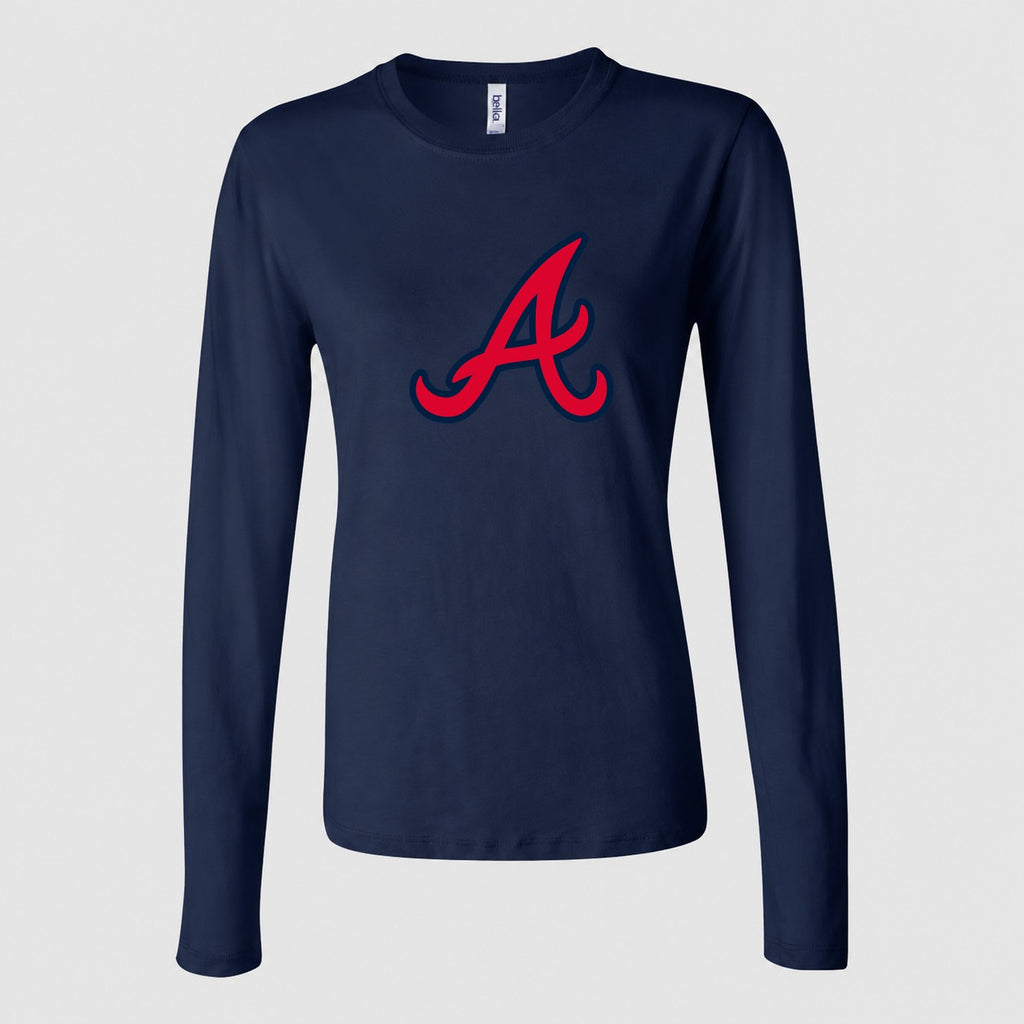 Women's Atlanta Braves Long Sleeve T-Shirt - Navy