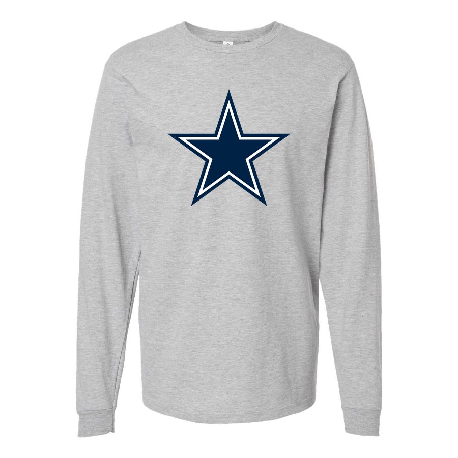 Men's Dallas Cowboys Long sleeves Cotton Blend T-Shirt - Gray