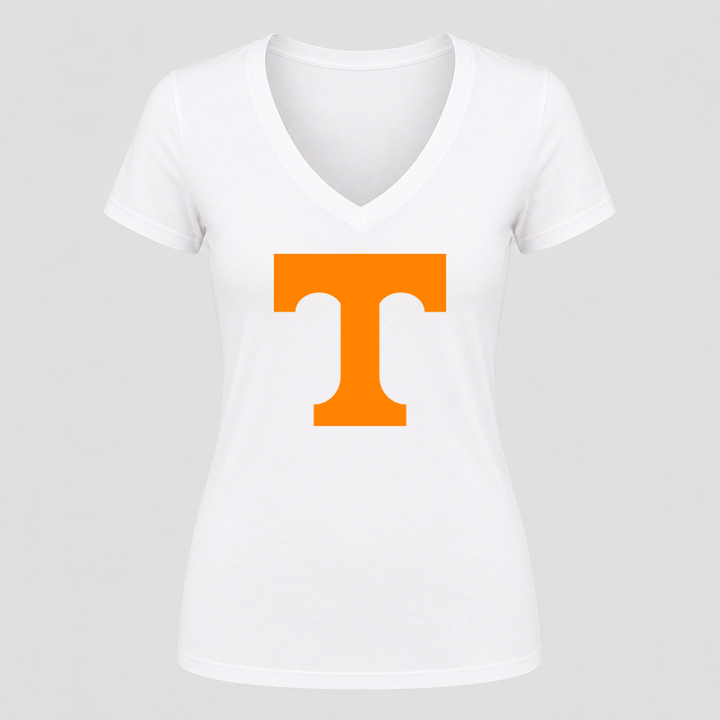Women's Tennessee Volunteers V Neck T-Shirt in white