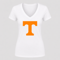 Women's Tennessee Volunteers V Neck T-Shirt in white