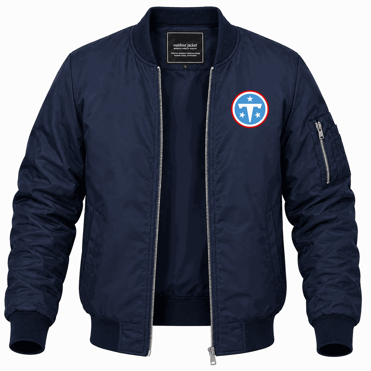 Men's Tennessee Titans Lightweight Bomber Jacket - Navy