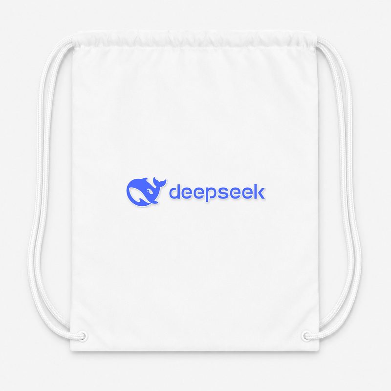 DeepSeek Drawstring Bag - White