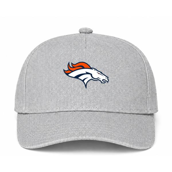 Denver Broncos NFL Logo Gray Dad Baseball Cap Hat