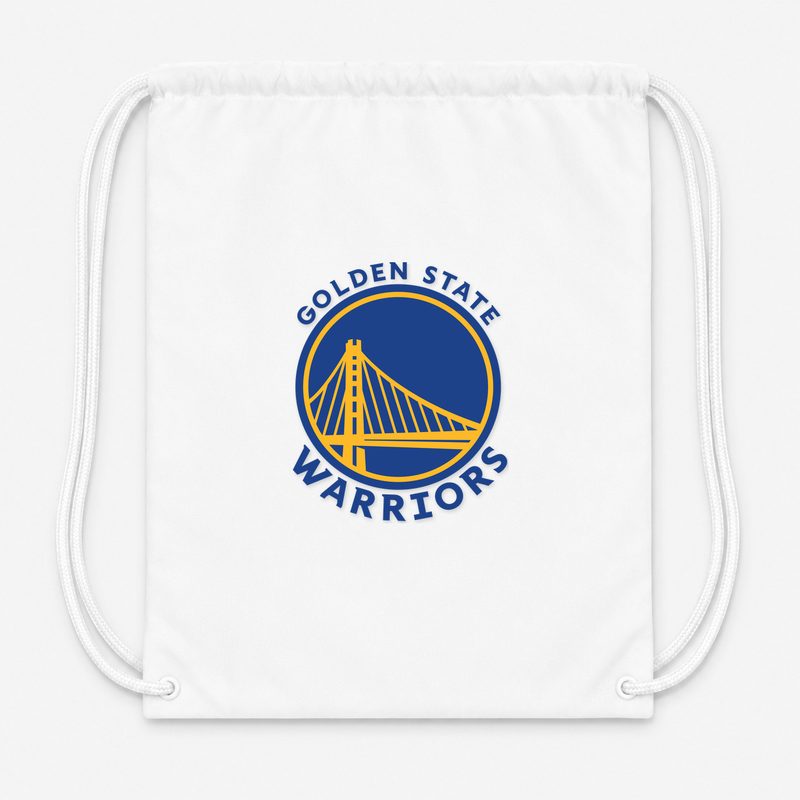 Golden State Warriors Blue Drawstring Bag - White