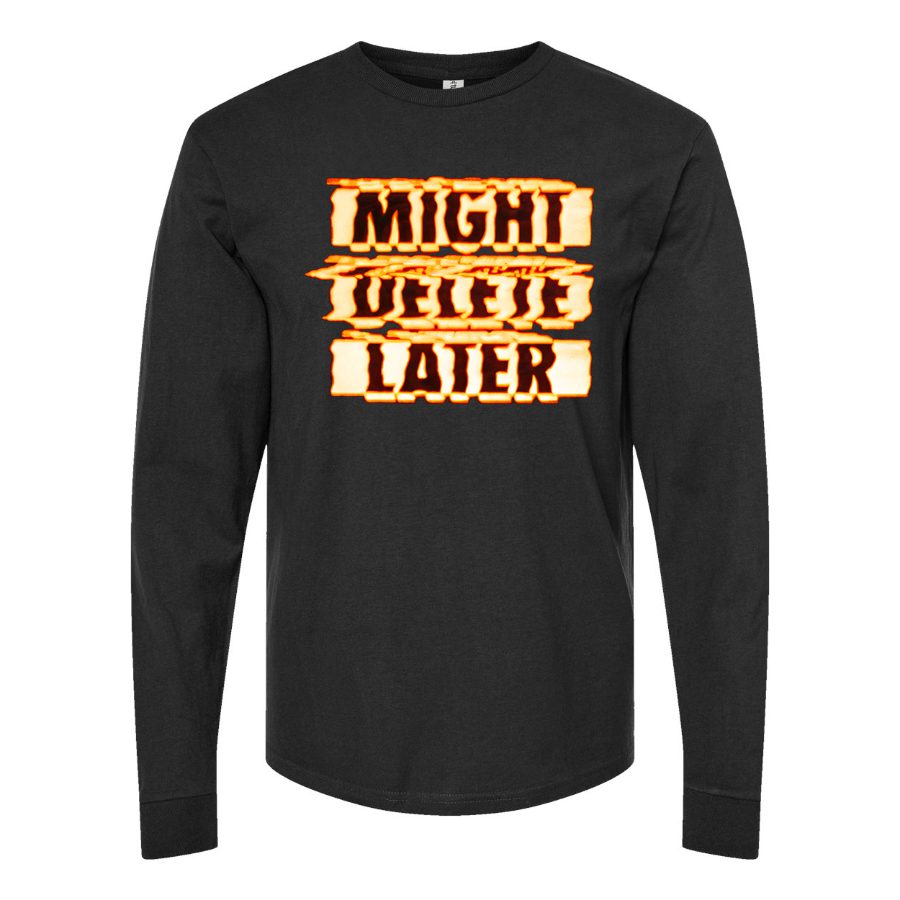 Men's might delete later Long sleeves Cotton Blend T-Shirt - Black
