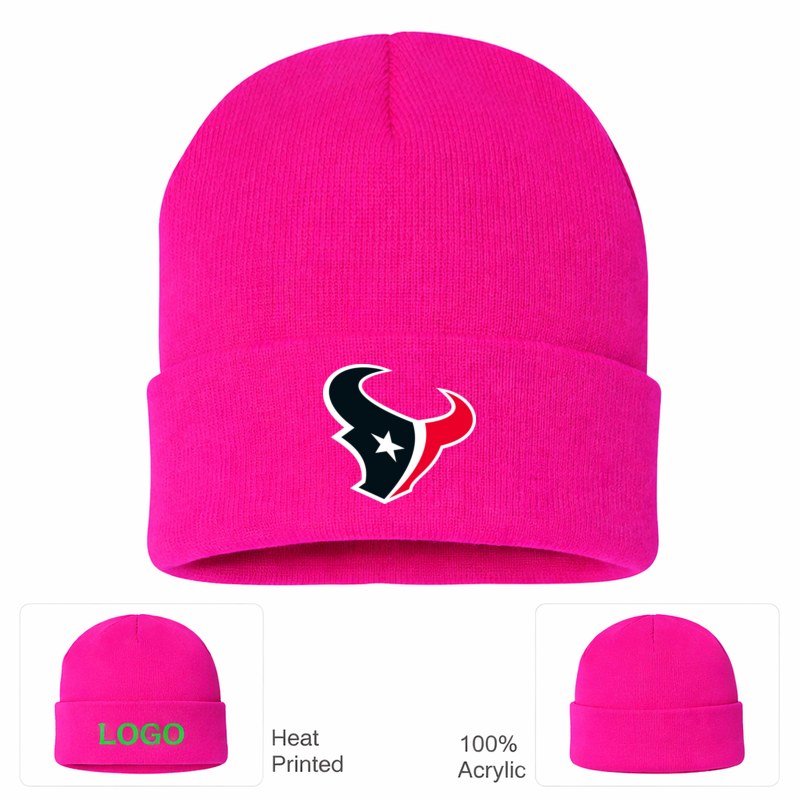 Houston Texans Hot Pink Beanie Hat