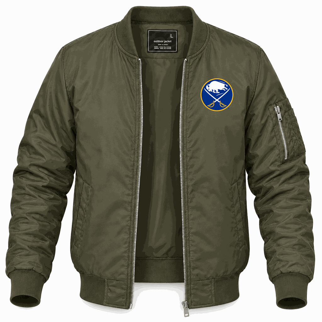 Men's Buffalo Sabres Lightweight Bomber Jacket - Army Green