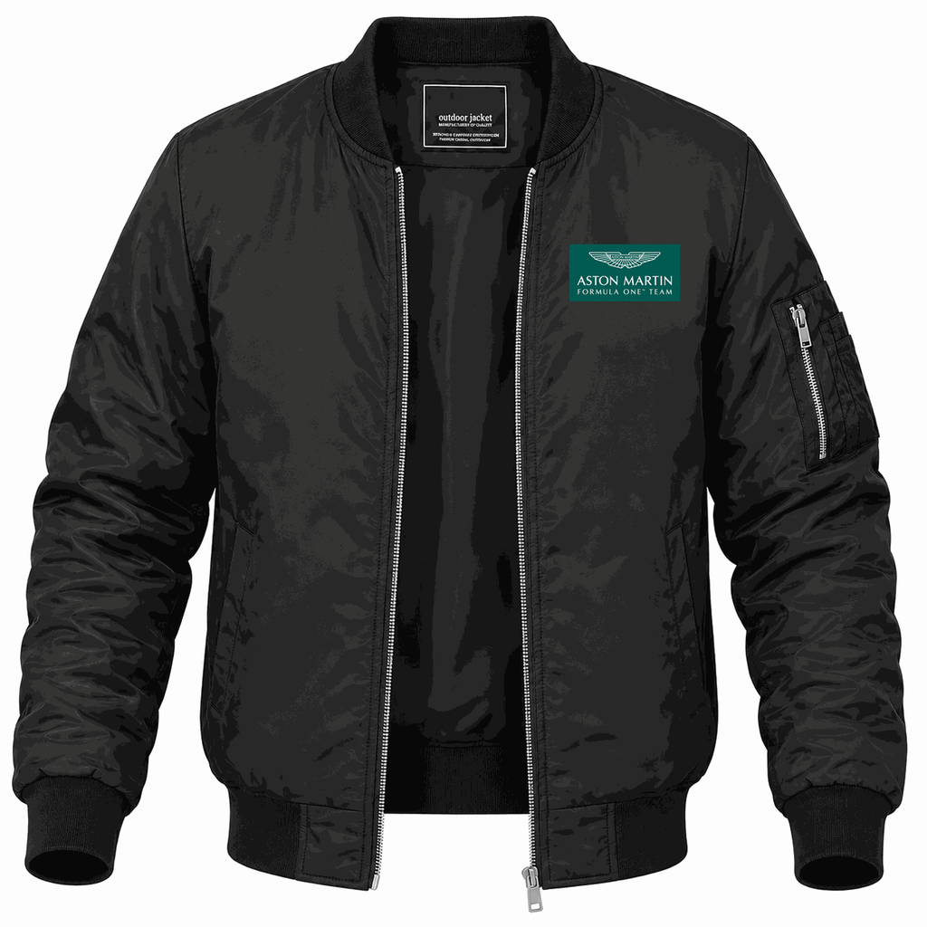 Men's Aston Martin Formula One Team Lightweight Bomber Jacket - Black