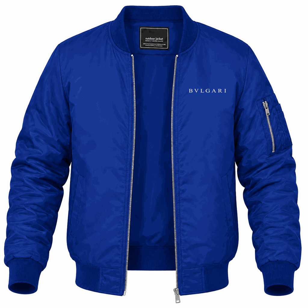 Men's Bvlgari white Lightweight Bomber Jacket - Blue