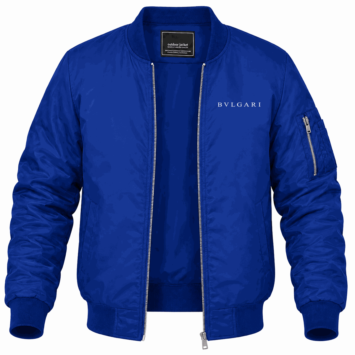 Men's Bvlgari white Lightweight Bomber Jacket - Blue