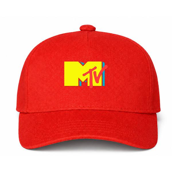 MTV Logo Red Dad Baseball Cap Hat