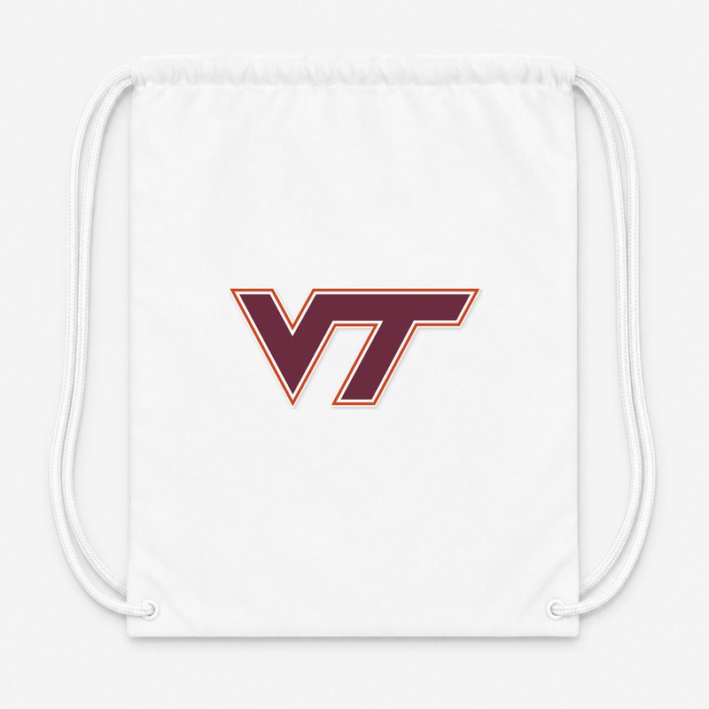 Virginia Tech Hokies Drawstring Bag - White