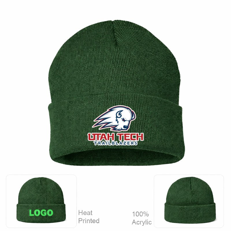 Utah Tech Trailblazers Forest Green Beanie Hat
