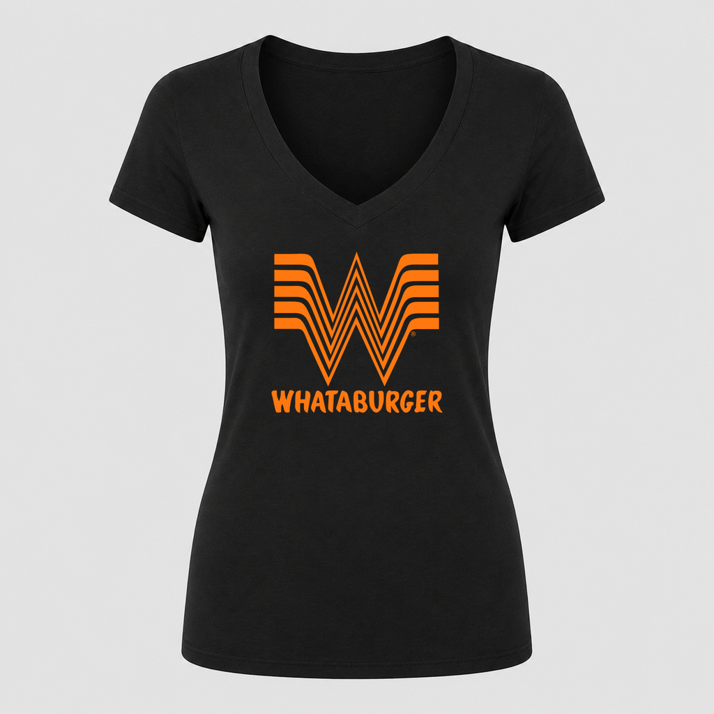 Women's Whataburger V Neck T-Shirt in black