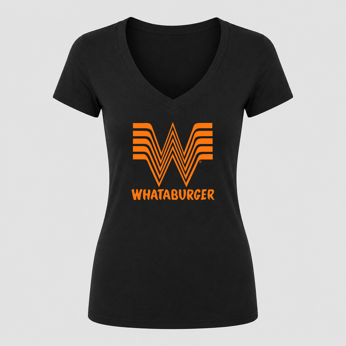 Women's Whataburger V Neck T-Shirt in black