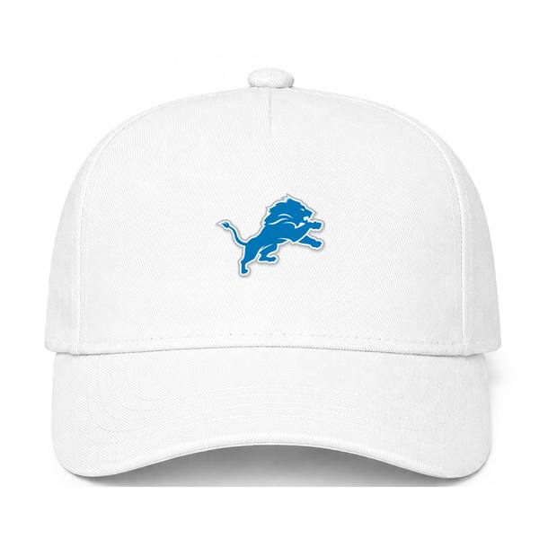 Detroit Lions NFL Logo White Dad Baseball Cap Hat