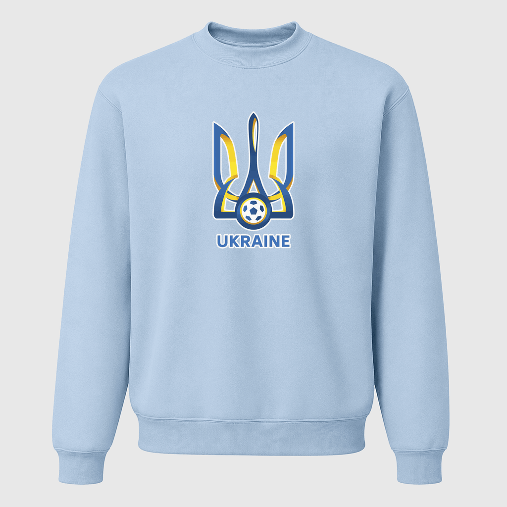Men's Ukraine National Football Team Crewneck Sweatshirt - Sky Blue