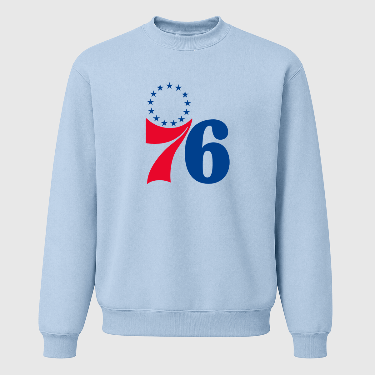 Men's Philadelphia 76ers Crewneck Sweatshirt - Sky Blue