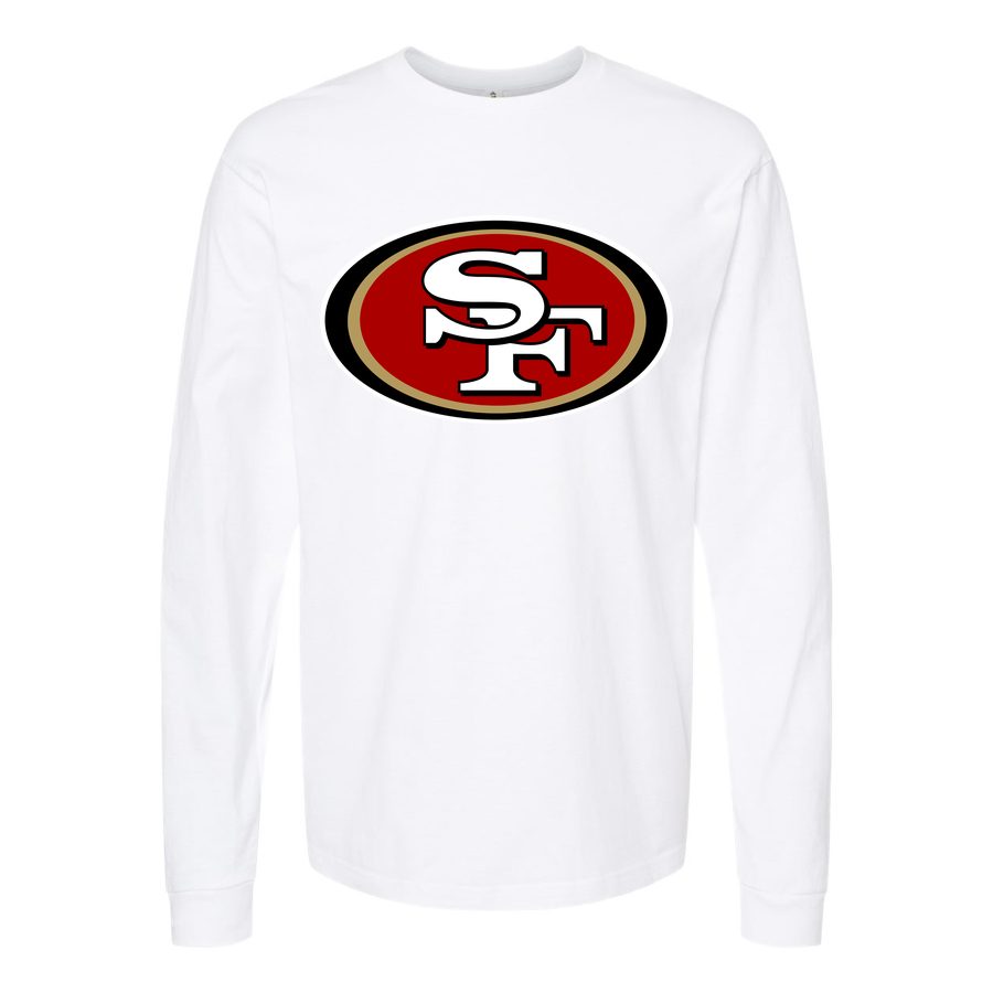 Men's San Francisco 49ers Long sleeves Cotton Blend T-Shirt - White