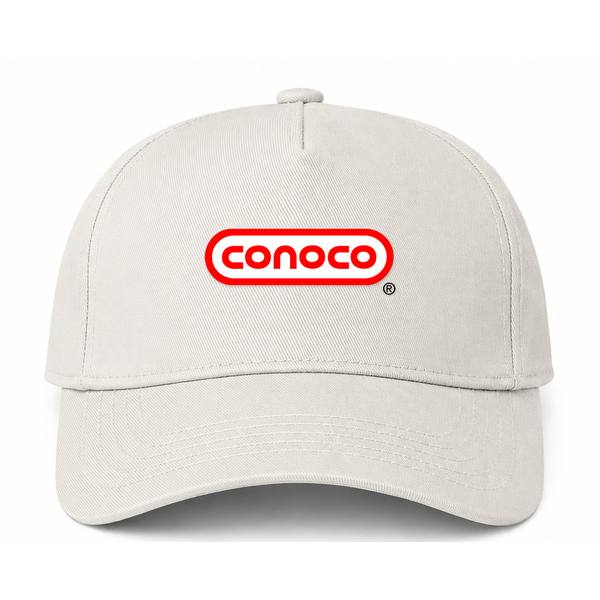 Conoco Logo Beige Dad Baseball Cap Hat