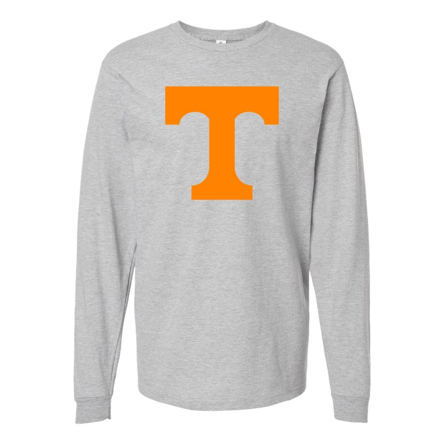 Men's Tennessee Volunteers Logo Long sleeves Cotton Blend T-Shirt - Gray