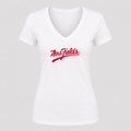 Women's Mrs. Fields V Neck T-Shirt in white