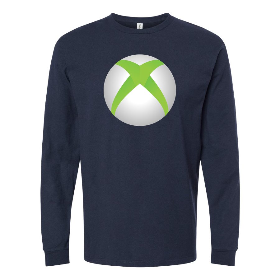 Men's Xbox Gaming Long sleeves Cotton Blend T-Shirt - Navy