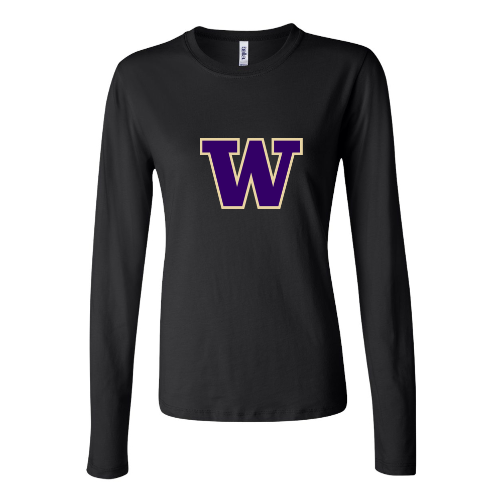 Women's Washington Huskies Long Sleeve T-Shirt - Black