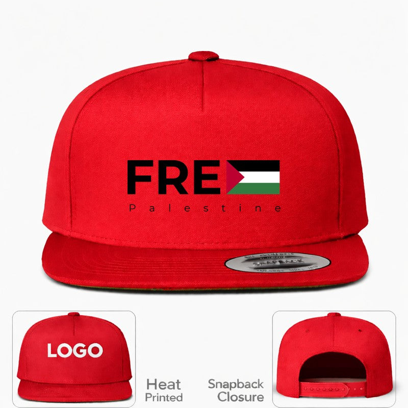 Free Palestine Black Logo Snapback Hat