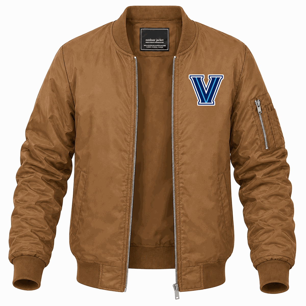 Men's Villanova Wildcats Logo Lightweight Bomber Jacket - Brown