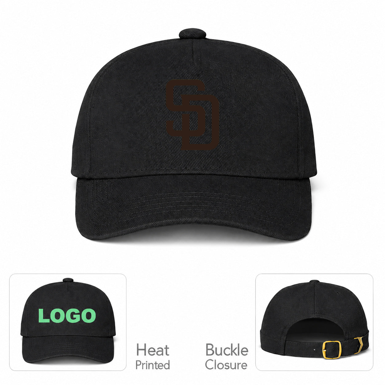 MLB San Diego Padres Baseball Cap Hat - Black