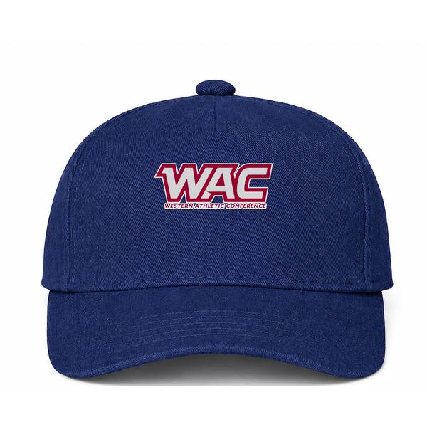 Western Athletic Conference Logo Version 2 Navy Dad Baseball Cap Hat