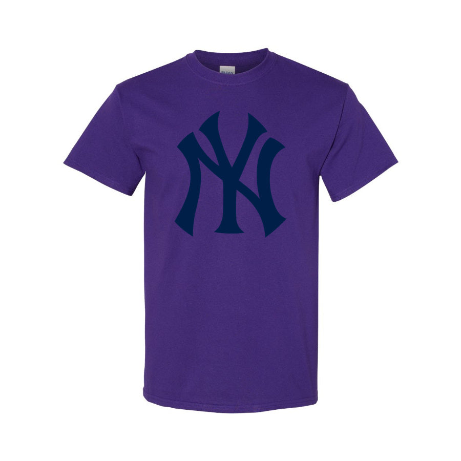 Men's New York Yankees Cotton T-Shirt - Purple