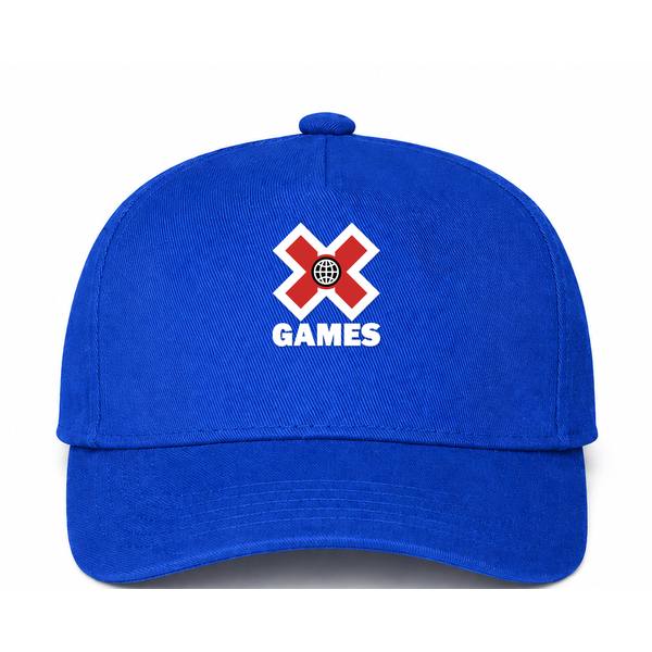 X Games White Logo Blue Dad Baseball Cap Hat