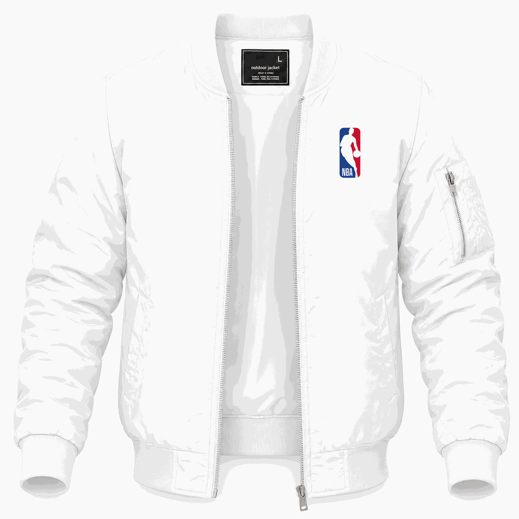 Men's NBA Lightweight Bomber Jacket - White
