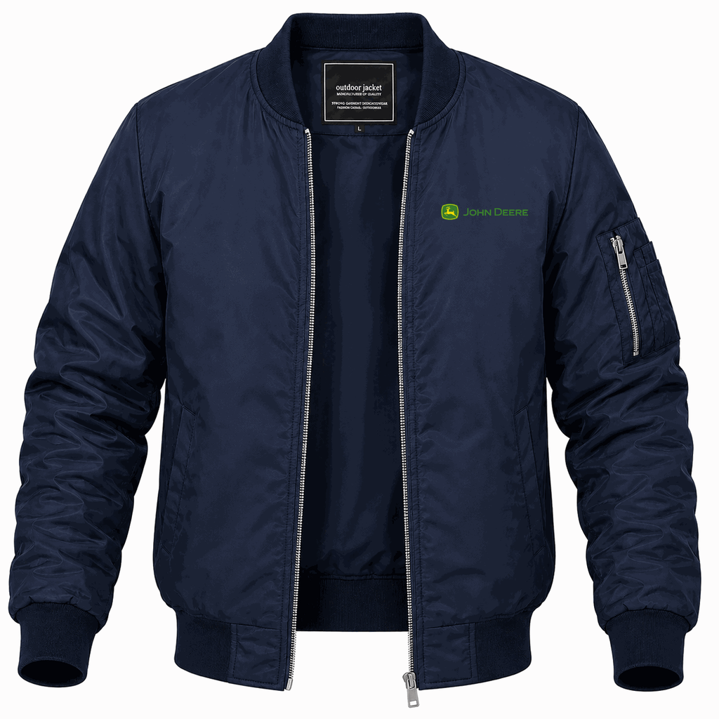 Men's John Deere Design Lightweight Bomber Jacket - Navy