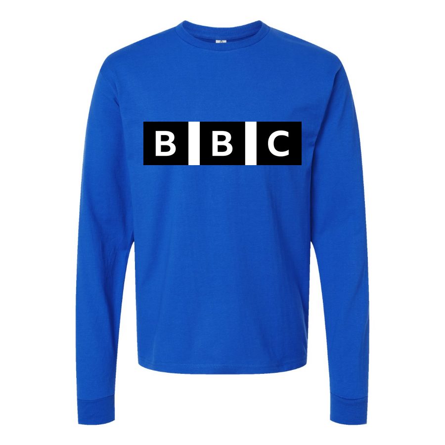 Men's bbc-logo Long sleeves Cotton Blend T-Shirt - Blue