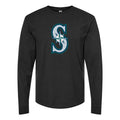 Men's Seattle Mariners Long sleeves Cotton Blend T-Shirt - Black