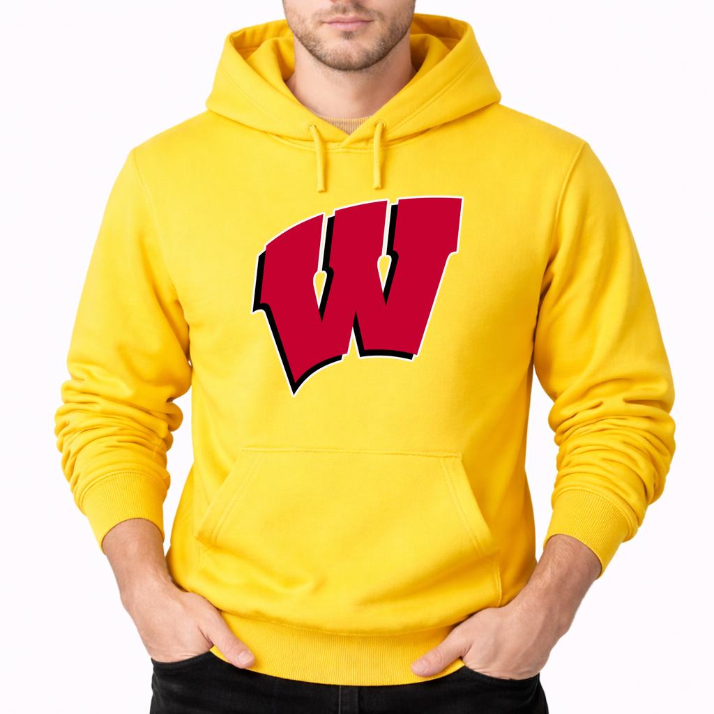 Men's Wisconsin Badgers Pullover Hoodie - Yellow